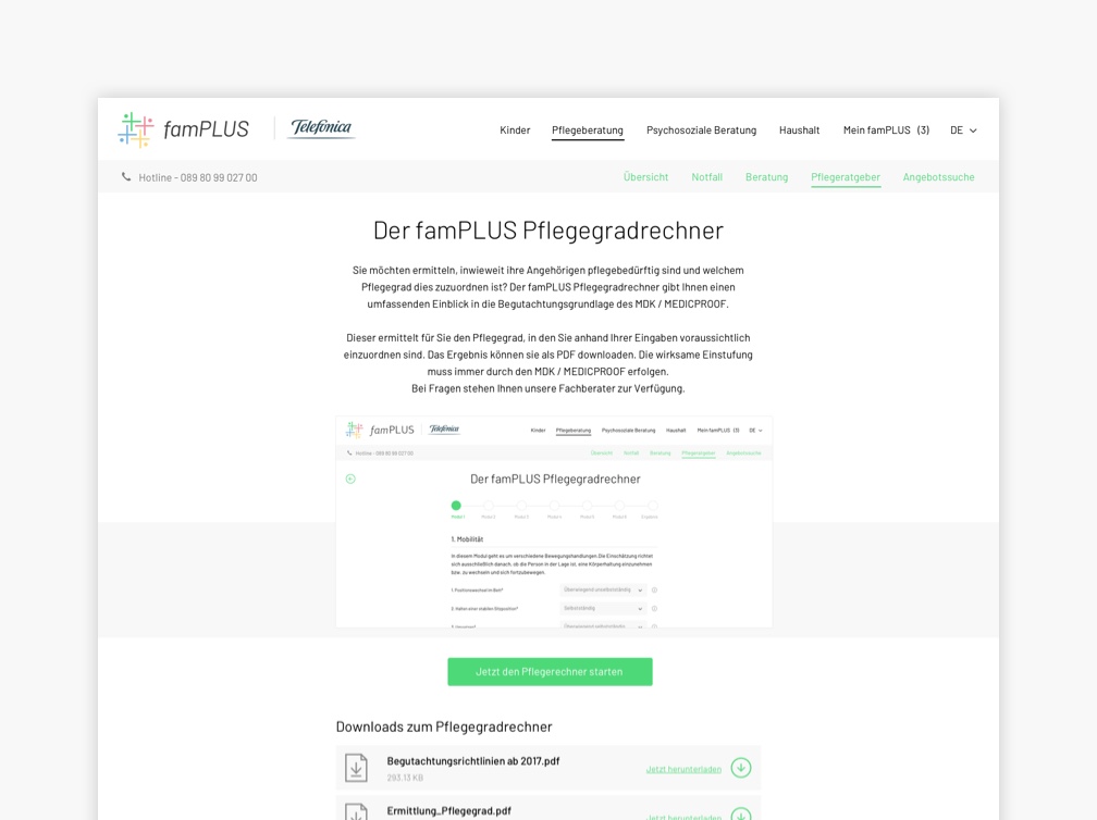 famPLUS Pflegegradrechner famPLUS Pflegegradrechner