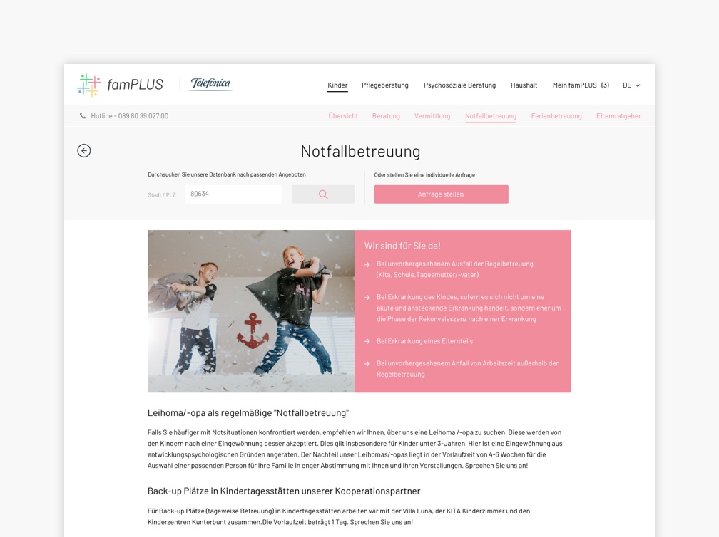 Notfallbetreuung Notfallbetreuung